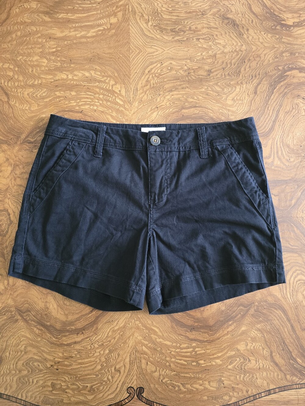 BKE Women's Black Cotton Stretch Chino Shorts Size 27